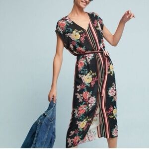 $2/35 PROMO ❤️ Anthropologie DRA Los Angeles Floral Black Cover-up Dress XS
